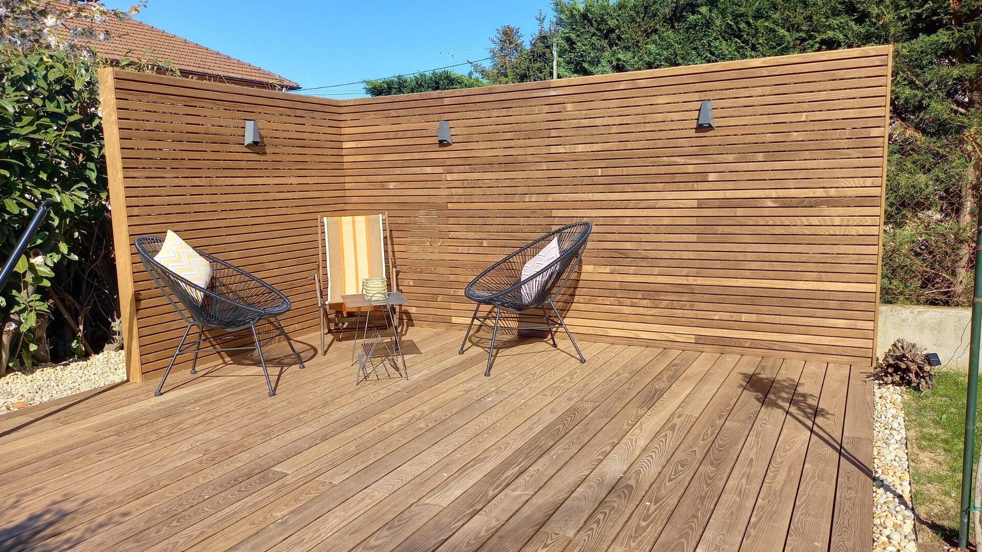 Aménagement de jardin Charlieu - terrasse en bois