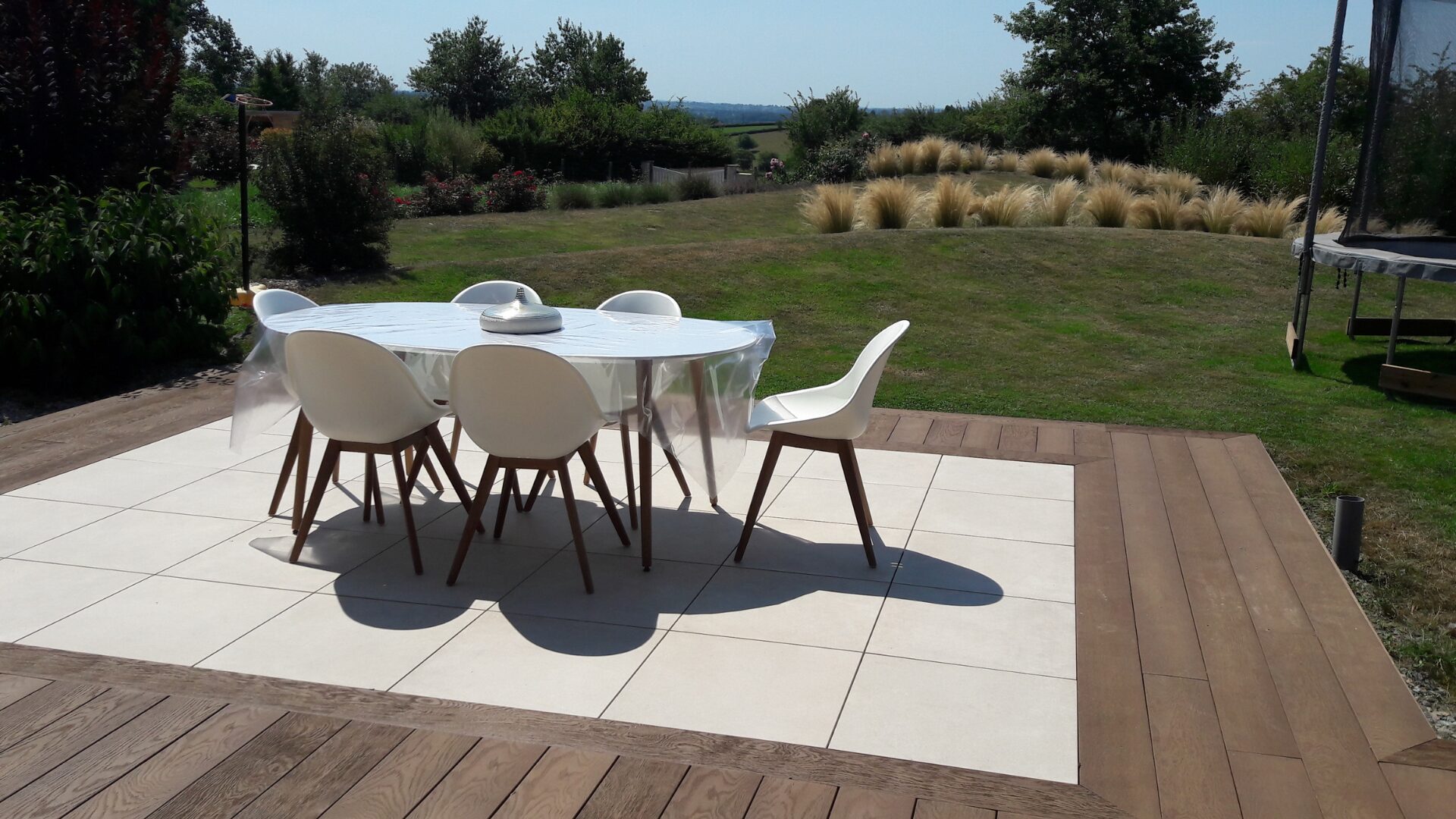 Aménagement de jardin Paray-le-Monial- terrasse sur plot